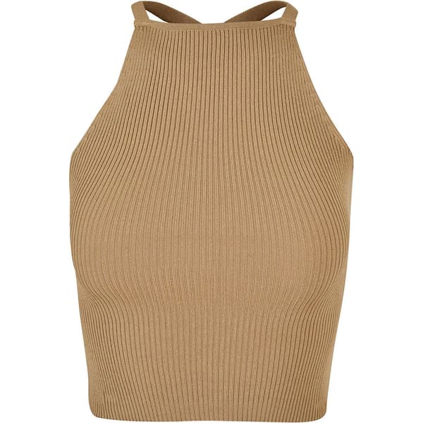 Urban Classics Ærmeløs Top Crossed Back Beige 5XL Kvinde