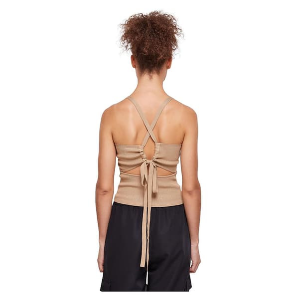 Urban Classics Ærmeløs Top Crossed Back Beige 5XL Kvinde