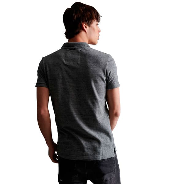 Superdry Økologisk Bomulds Kortærmet Poloshirt Classic Pique Grå 3XL Mand