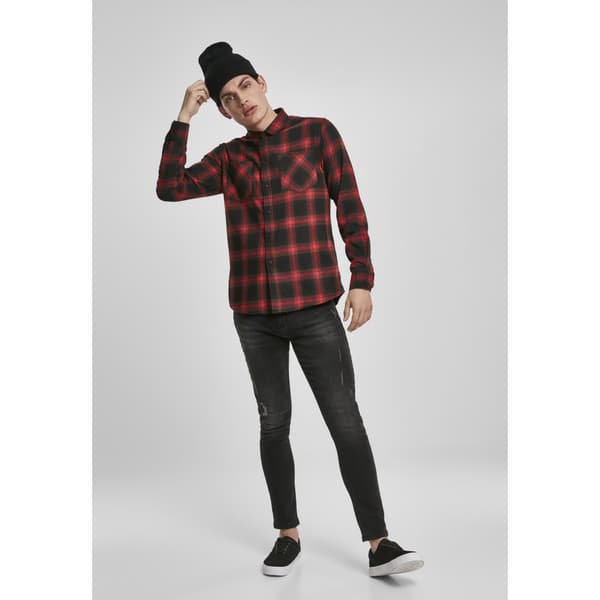 Urban Classics Flanell Skjorte 6 Sort M Mand