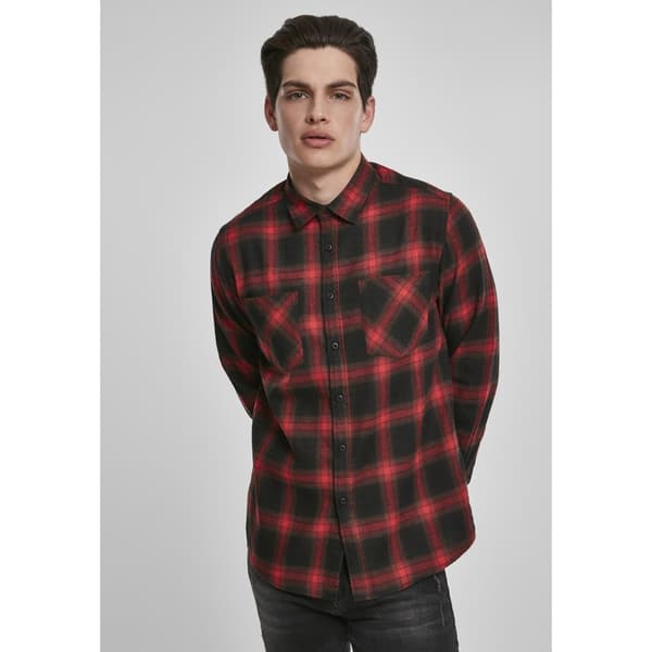 Urban Classics Flanell Skjorte 6 Sort M Mand