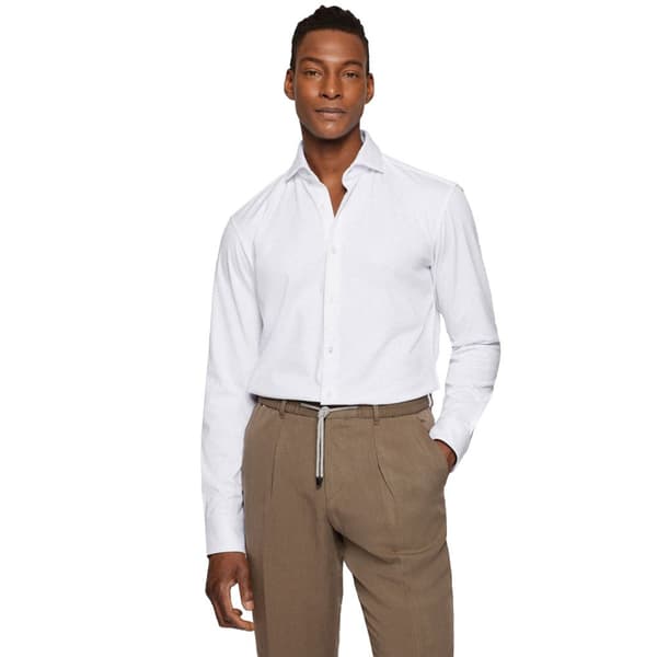 Boss Skjorte 50473313-100/p-joe Spread Hvid 42 Mand