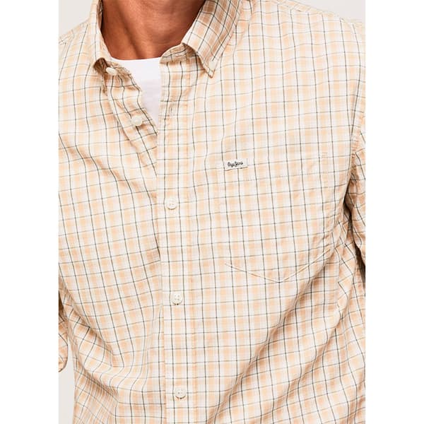 Pepe Jeans Lang ærmet Skjorte Lincoln Beige XL Mand