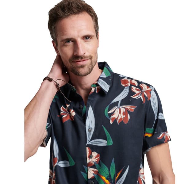 Superdry Lyhythihainen Paita Vintage Hawaiian Sininen L Mies