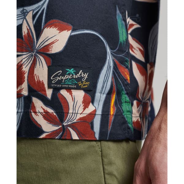 Superdry Lyhythihainen Paita Vintage Hawaiian Sininen L Mies