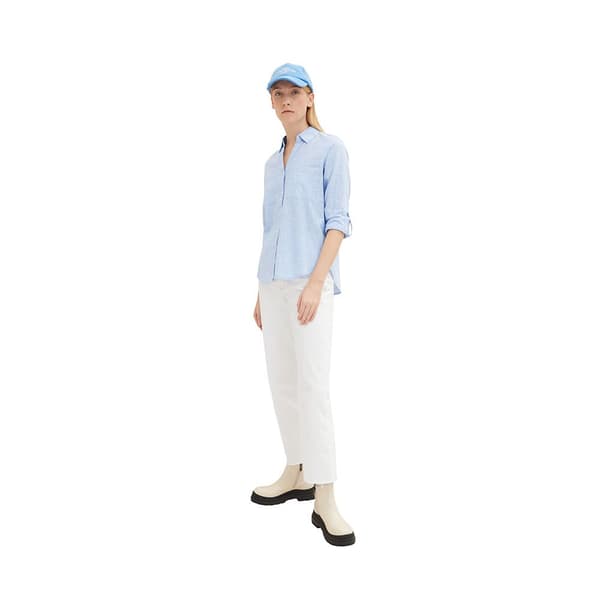 Tom Tailor Pusero With Slub Structure 1035247 Sininen 44 Nainen