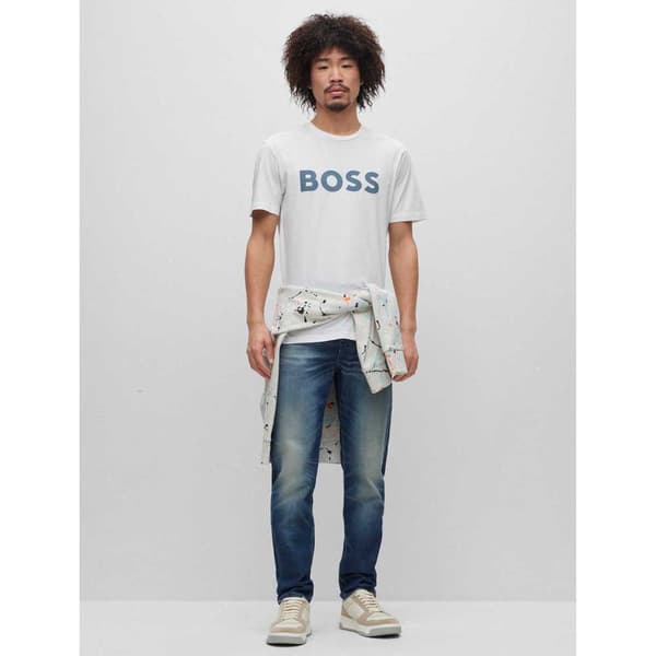 Boss Kortärmad T-shirt Thinking 1 10246016 Grå L Man