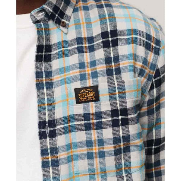 Superdry Långärmad Tröja Cotton Lumberjack Grå M Man