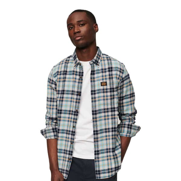 Superdry Långärmad Tröja Cotton Lumberjack Grå M Man