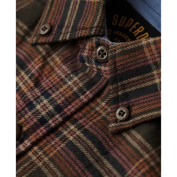 Superdry Långärmad Tröja Cotton Lumberjack Brun 2XL Man