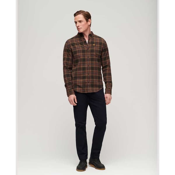 Superdry Långärmad Tröja Cotton Lumberjack Brun 2XL Man