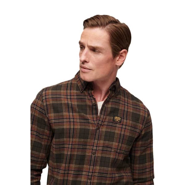 Superdry Långärmad Tröja Cotton Lumberjack Brun 2XL Man