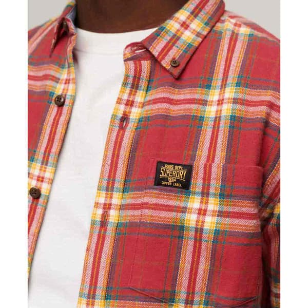 Superdry Pitkähihainen Paita Cotton Lumberjack Punainen M Mies