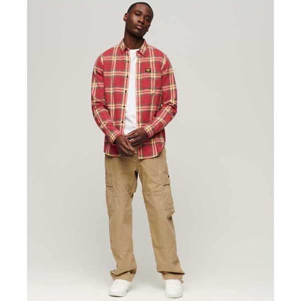 Superdry Pitkähihainen Paita Cotton Lumberjack Punainen M Mies