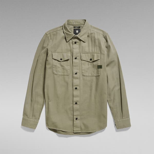 G-star Lang ærmet Skjorte Marine Beige L Mand