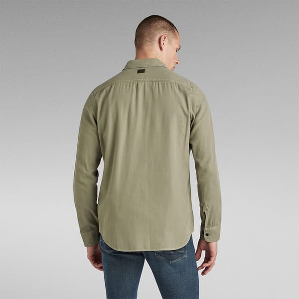 G-star Lang ærmet Skjorte Marine Beige L Mand
