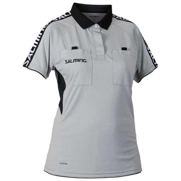 Salming Lyhythihainen Poolopaita Referee Harmaa 2XL Nainen