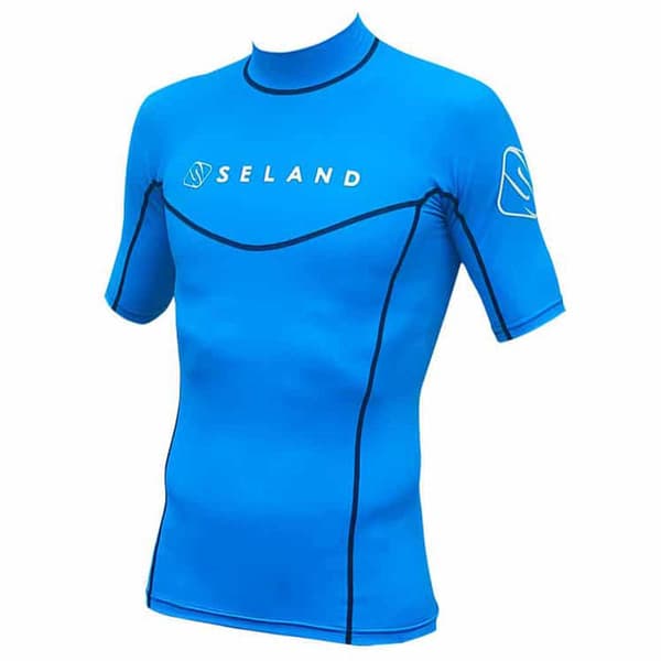 Seland Kortærmet T-shirt Elastan Fina Blå S Mand
