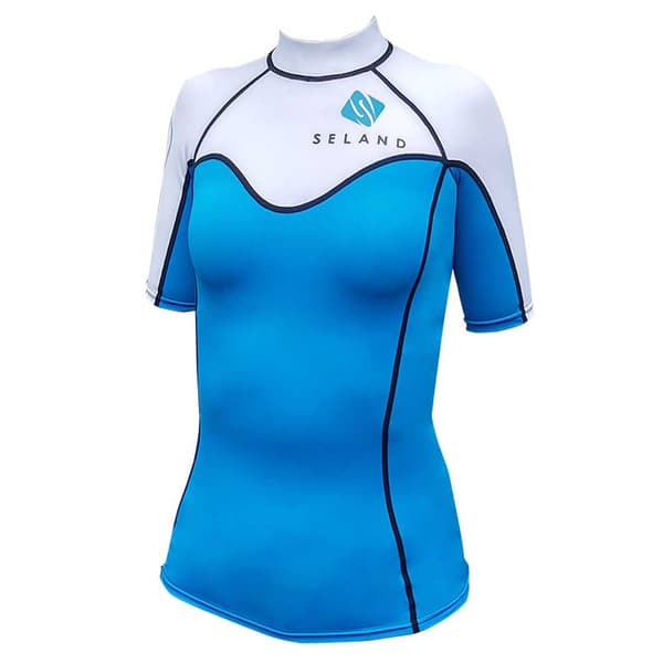 Seland Kortärmad T-shirt Elastan Fina Blå XS Kvinna