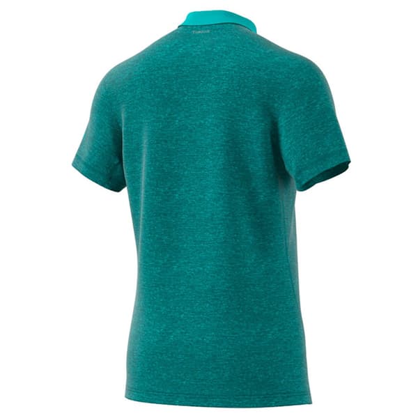 Adidas Kortärmad Pikétröja Heathered Grönt S Man