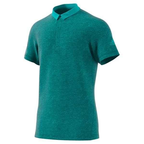 Adidas Kortärmad Pikétröja Heathered Grönt S Man