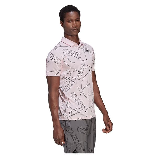Adidas Kortärmad Piké Club Graphic Vit L Man