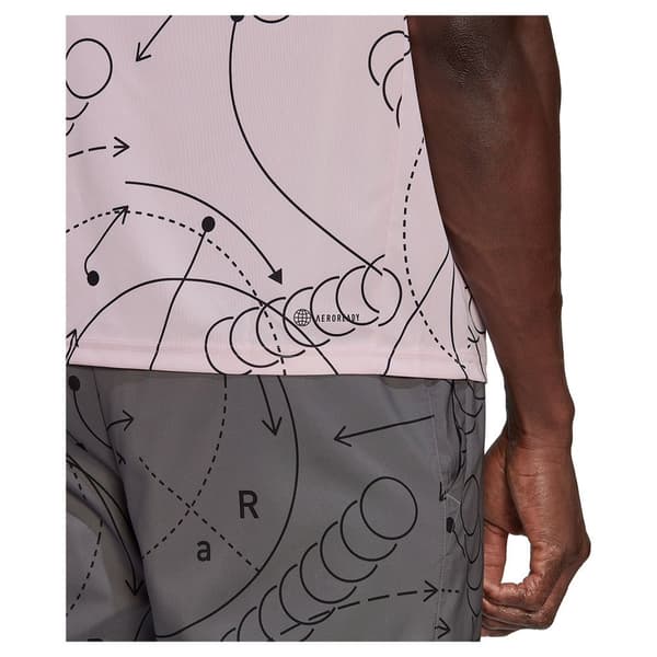 Adidas Kortärmad Piké Club Graphic Vit L Man