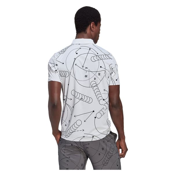 Adidas Kortärmad Piké Club Graphic Vit S Man