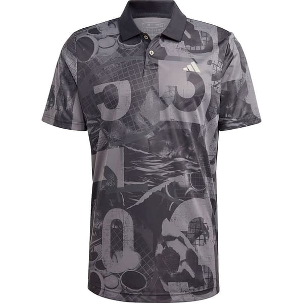 Adidas Lyhythihainen Poolo Club Graphic Harmaa S Mies