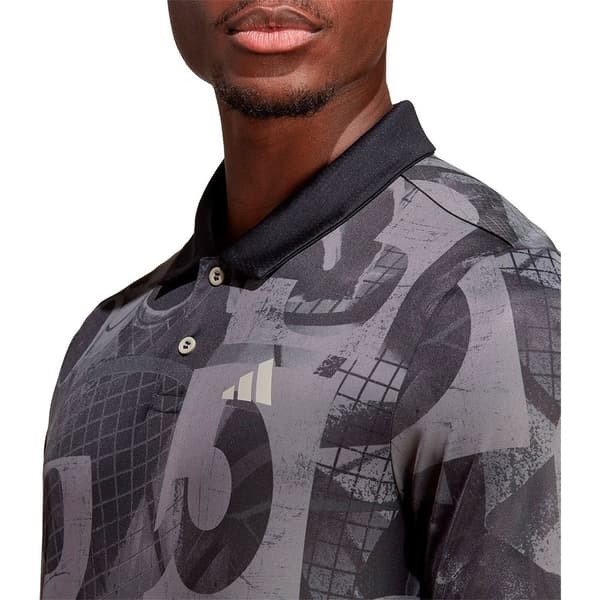 Adidas Lyhythihainen Poolo Club Graphic Harmaa S Mies