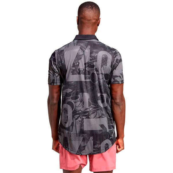 Adidas Lyhythihainen Poolo Club Graphic Harmaa S Mies
