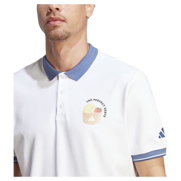 Adidas Kortärmad Piké Clubhouse Classic Premium Vit S Man