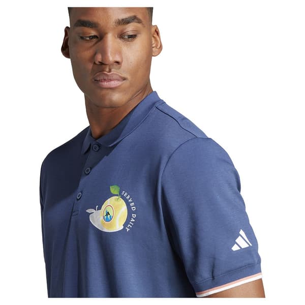Adidas Kortärmad Piké Premium Blå M Man