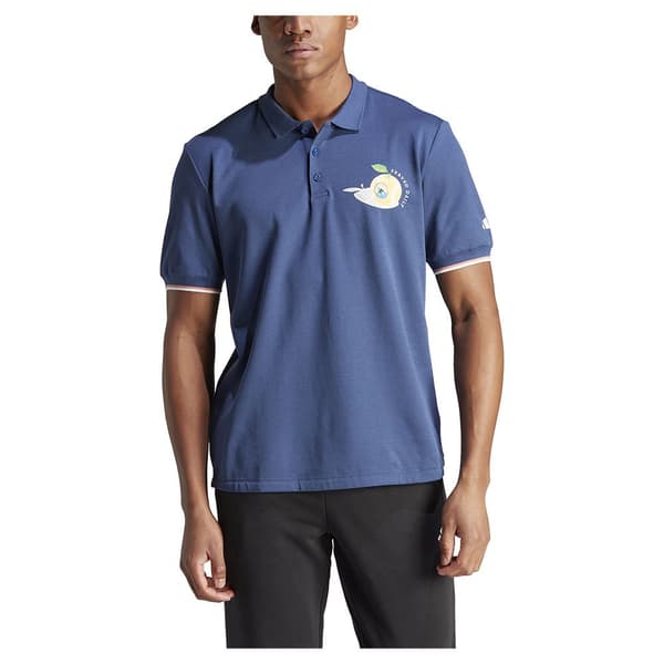 Adidas Kortärmad Piké Premium Blå M Man