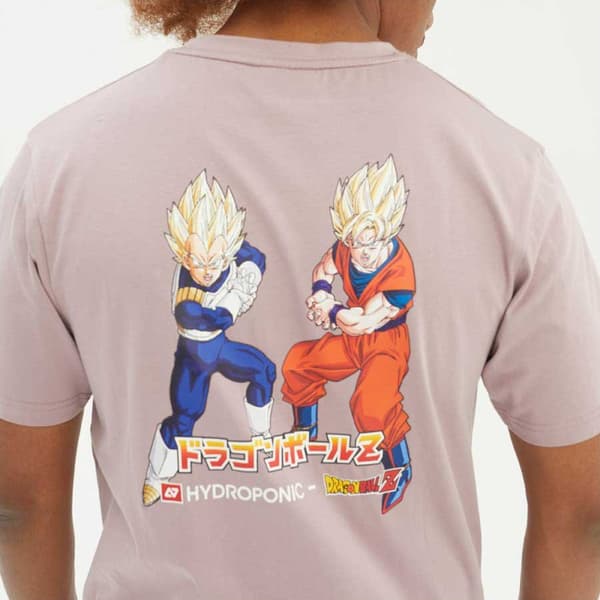 Hydroponic Lyhythihainen T-paita Dragon Ball Z Saiyan 2 Beige M Mies
