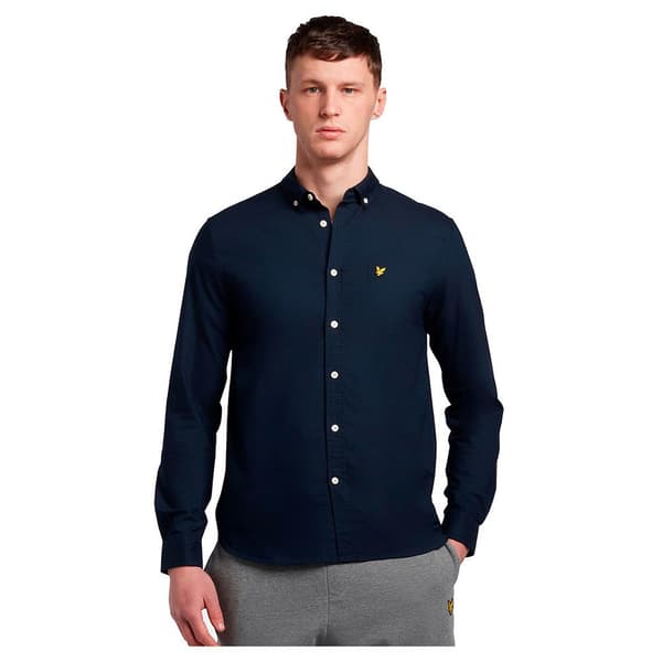 Lyle & Scott Skjorte Regular Fit Light Weight Oxford Blå L Mand