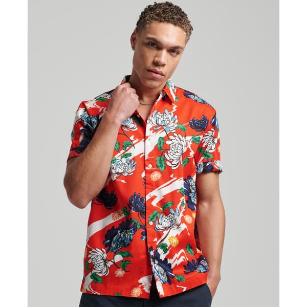 Superdry Lyhythihainen Paita Vintage Hawaiian Oranssi M Mies