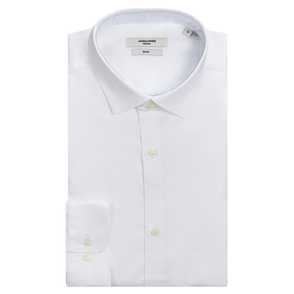 Jack & Jones Pitkähihainen Paita Blacardiff Plus Valkoinen 8XL Mies