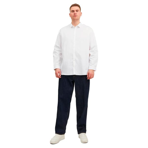 Jack & Jones Pitkähihainen Paita Blacardiff Plus Valkoinen 8XL Mies
