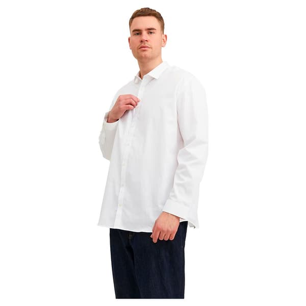 Jack & Jones Pitkähihainen Paita Blacardiff Plus Valkoinen 8XL Mies