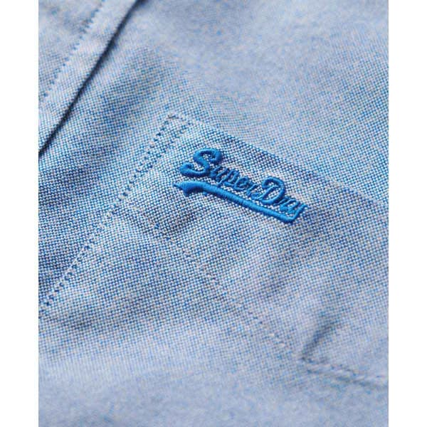 Superdry Lang ærmet Skjorte Cotton Oxford Blå M Mand