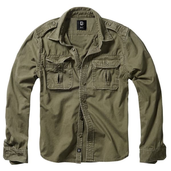 Brandit Långärmad Tröja Vintage Grönt 6XL Man