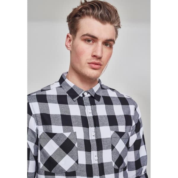 Urban Classics Basic Flannelskjorte Sort XS Mand
