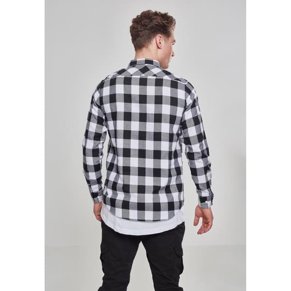 Urban Classics Basic Flannelskjorte Sort XS Mand