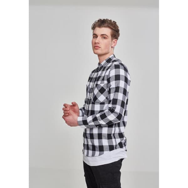 Urban Classics Basic Flannelskjorte Sort XS Mand