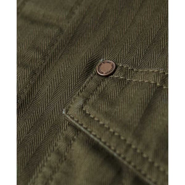 Superdry Pitkähihainen Paita Merchant Herringbone Vihreä S Mies