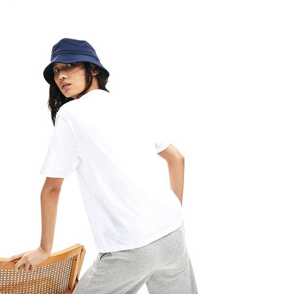 Lacoste Kortærmet T-shirt Crew Premium Cotton Hvid 36 Kvinde