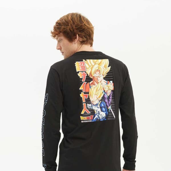 Hydroponic Ungdom Langærmet T-shirt Dragon Ball Z Saiyan 3 Sort 8 Years