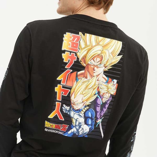 Hydroponic Ungdom Langærmet T-shirt Dragon Ball Z Saiyan 3 Sort 8 Years