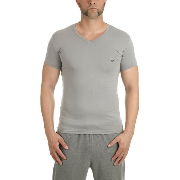 Emporio Armani Lyhythihainen V-aukkoinen T-paita 111512-cc717 2 Yksiköitä Musta M Mies